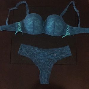 Adore Me Push-Up Bra & Panty Set 34D, Large Panty